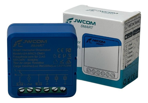 Mini Interruptor Relé Wi-fi Dimmer Amazon Tuya Azul