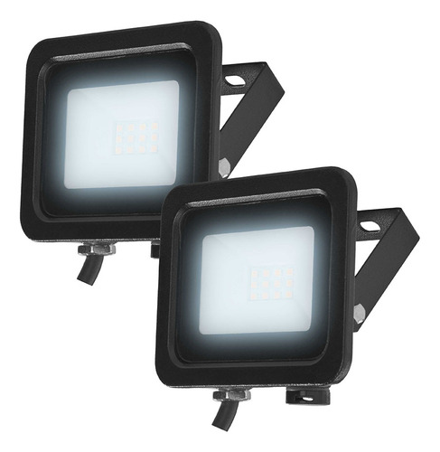 Kit de 2 reflectores LED 10W Luz Fría 6500 K IP65 Illux RL-3610.N65