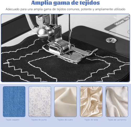 Máquina Coser Eléctrica 38 Puntadas Velocidad Dual Ajustable