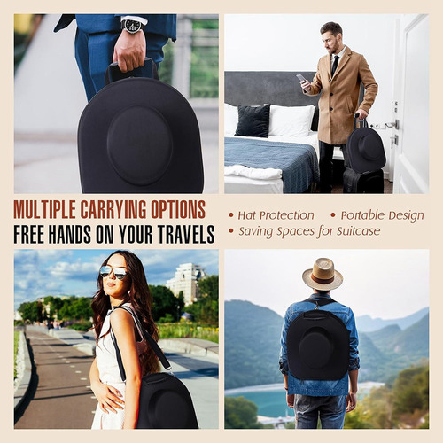 Estuche Para Sombrero Queenly-travel, Estuche De Viaje Para