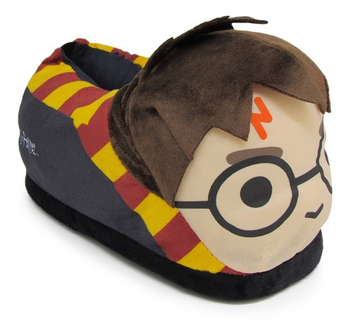 Imagem 5 de 8 de Pantufa 3d Rosto Harry Potter Solado Borracha - Original