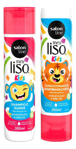  Kit Shampoo Condicionador Meu Lisinho  300ml Salon Line