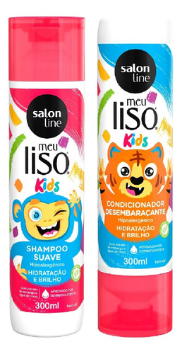  Kit Shampoo Condicionador Meu Lisinho  300ml Salon Line