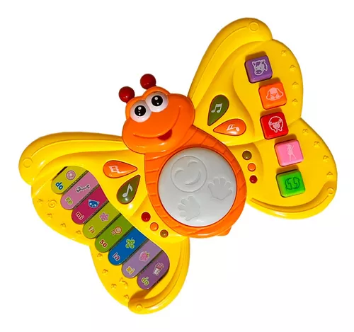 Teclado Musical Infantil com Bateria, Luzes e Som de Animais