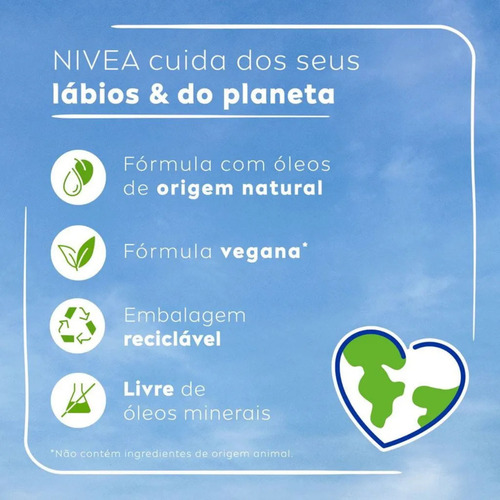 Protetor Labial Cereja Shine Nivea Blister 4,8g