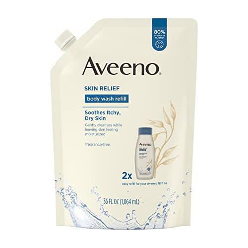 Gel Para Baño Y Ducha - Aveeno Skin Relief Body Wash, Sin Fr
