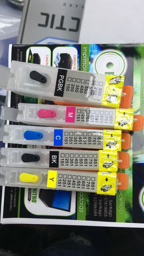 Cartuchos Recargables Canon Ix6810 Ip7210 Mg5610 + 5 Tintas