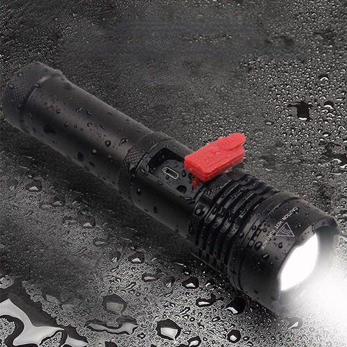 Lámpara Táctica Led Recargable Usb Linterna De 5 Modos