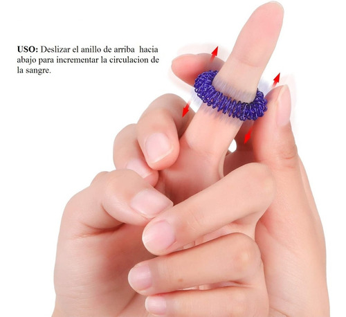 Imagen 4 de 6 de Set De 10 Anillos Sujok/reflexologia - Ansiedad, Stress, Etc