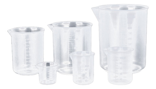 Juego De 5 Vasos Medidores Graduados De Plástico Duradero De