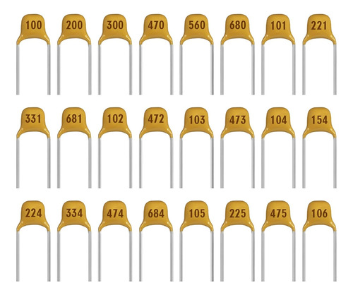 Kit De 24 Condensadores Cerámicos Monolíticos 10p...