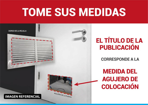 Combo Rejillas De Ventilación 40x10 Para Puerta