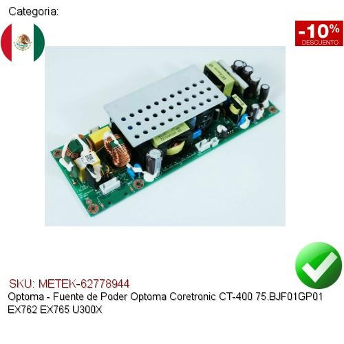 Fuente Poder Optoma Ct-400 75.bjf01gp01 Ex762 Ex765 U300x