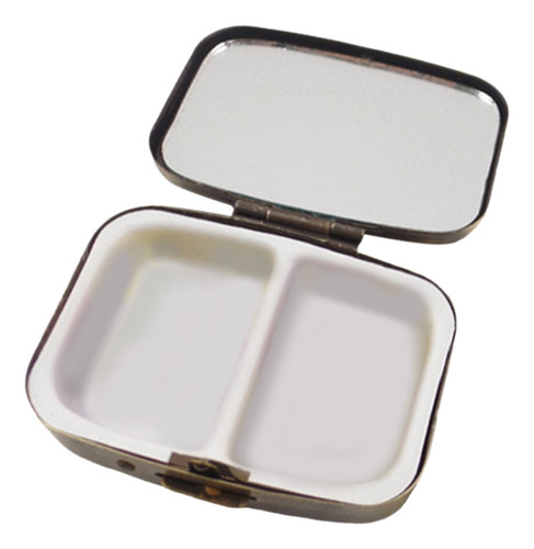 Pastillero De Bolsillo O Monedero Con Espejo Mini Pastillero