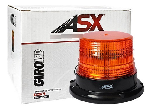 Giro Flex Luz De Advertencia Bivolt 12/24v Amarelo Asx Sinal