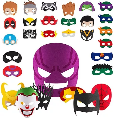 Máscaras De Superhéroe Para Fiestas De Cumpleaños Para Niños