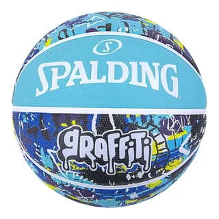 Pelota De Básket Básquet Spalding Graffiti Celeste Talla 7