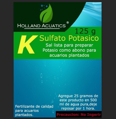 Npk Potasio Abono Acuario Plantado Sal 125gr
