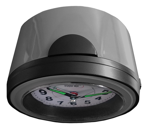Reloj Despertador Análogo Circular Steiner 10 Cm Color Gris