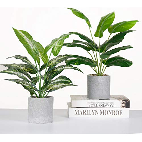 2 Plantas Artificiales En Maceta Para Decoracion En Oficina