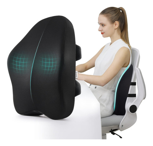 Cojín De Soporte Lumbar Para Silla De Oficina Y Auto Almoh