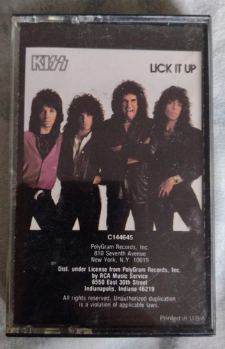 Kiss Lick It Up Cassette Rca Usa Impecable 1983 Rareza!