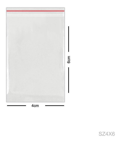 Imagem 2 de 3 de Saquinho Zipado Zip Lock 4x6 Pacote Com 100 Unidades.