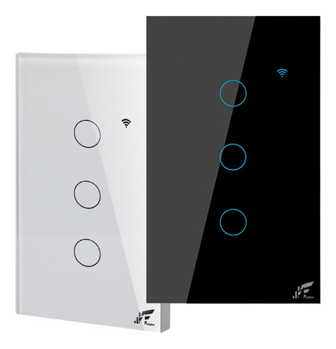 Interruptor Inteligente 3 Botões Zigbee 4x2 Touch Alexa