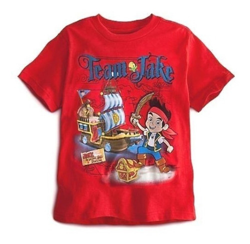 Polera Niño Disney Jake El Pirata Algodón Talla 5/6