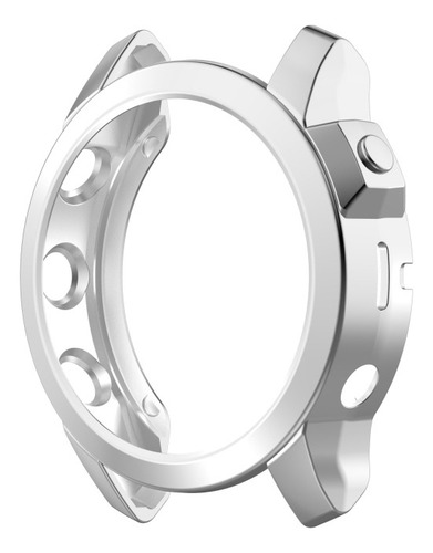 Capa Tpu À Prova De Choque Prateada Para Garmin Fenix 7
