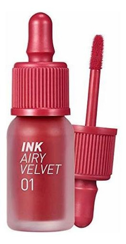 Peripera Ink Airy Labial Aterciopelado, 01 Hotspot Rojo (ad)