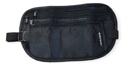 Cinturon Porta Valores Anti Robo Viajes Riñonera Travel Tech Negro Lisa