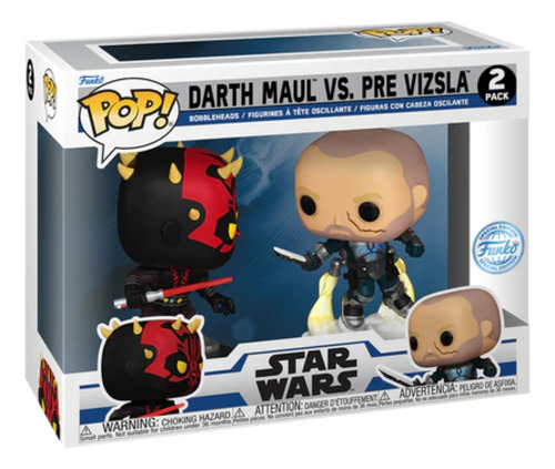 Funko Pop Star Wars Darth Maul Vs Pre Vizsla, paquete de 2
