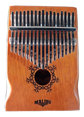 Imagem 4 de 9 de Kalimba Malibu Kb50 Mahogany Dó 17 Notas Bag E Acessórios
