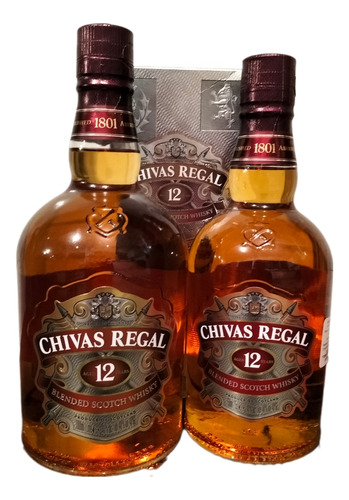 2 Whisky Chiva Regal 12años 100ml,75m Un Solo Precio Los 2