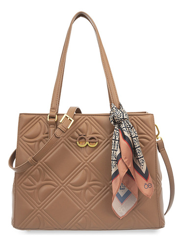 Bolsa Satchel Cloe Yaxim Grande Color Marrón