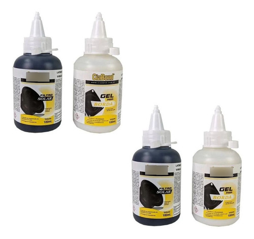 Kit 2 Filtro Solar 100ml + 2 Gel P/ Bordas 100ml P/ Falante