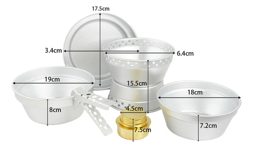 Juego De Utensilios De Cocina Para Acampar, Vajilla De