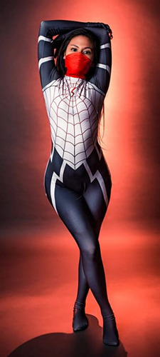 Disfraz Silk Spiderman For Mujer, Cindy, Cosplay, Adulto, L