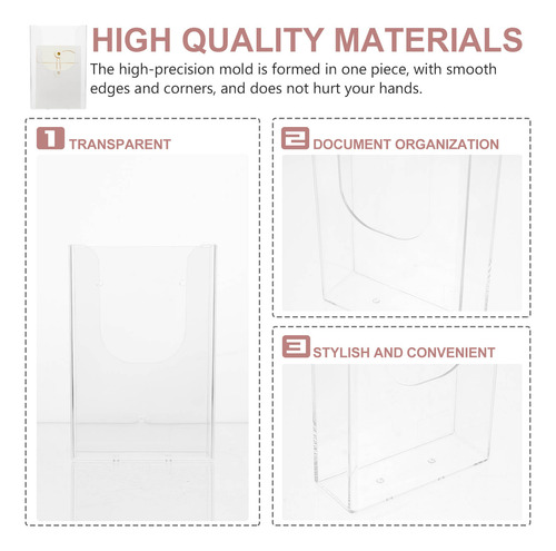 Estante Transparente Para Libros Holder, Montado En La Pared
