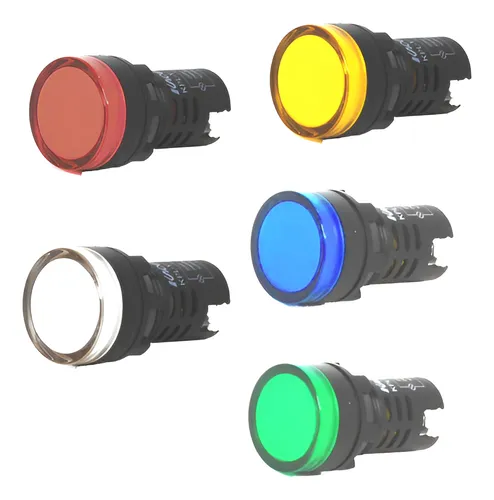 Pack X 3 Ojo De Buey Luz Piloto Colores Led  220v 22mm