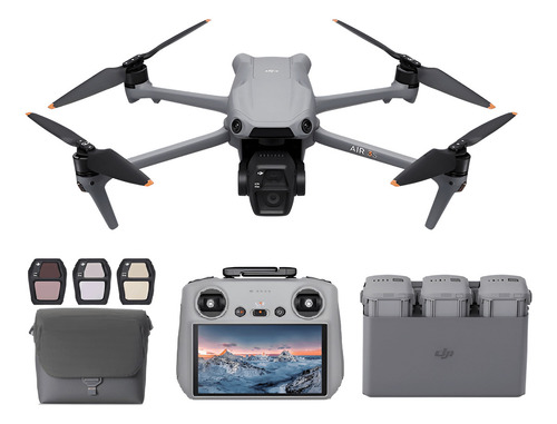Dji Air 3s Fly More Combo Com Controle Rc 2 Cor Cinza-escuro
