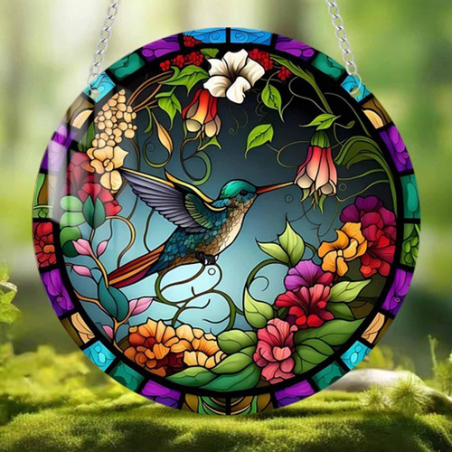 Atrapasueños De Colibrí, Decoración Colorida De Para