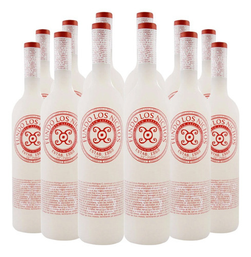 12 Pisco Fundo Los Nichos 35ª, 750 Ml