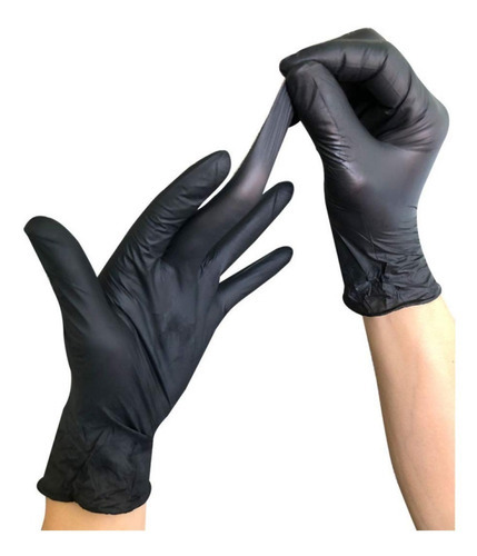 Guantes De Nitrilo Libre De Latex Sin Polvo color Azul caja con 200 piezas por caja Talla - M