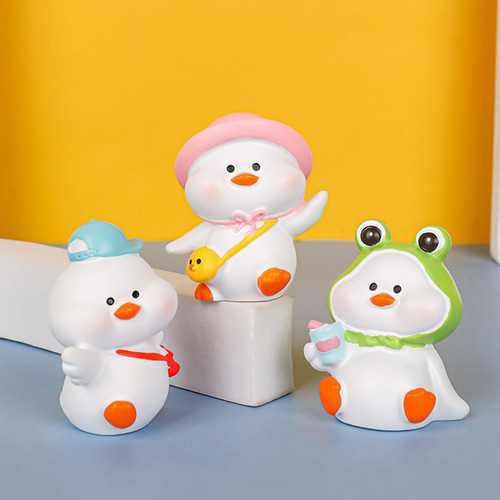 4 Adorable Figura De En Miniatura Para Con Gorra Azul
