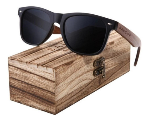 Gafas De Sol Barcur Polarizados Uv400 Patas De Madera + Caja