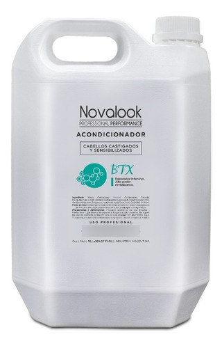 Acondicionador Novalook Btx 5 Litro Bidon Castigado Sensible