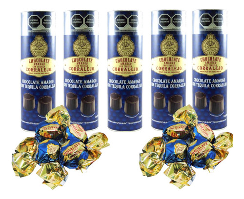 Chocolate Amargo Tequila Corralejo Suiza 5 Tubo 180 G C/u