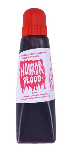 Sangue Artificial Para Halloween Cosplay Vampiro Cor Vermelho